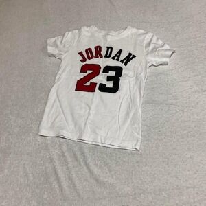 White Jordan 23 t-shirt small 7 year unisex. SKU454#sportswear